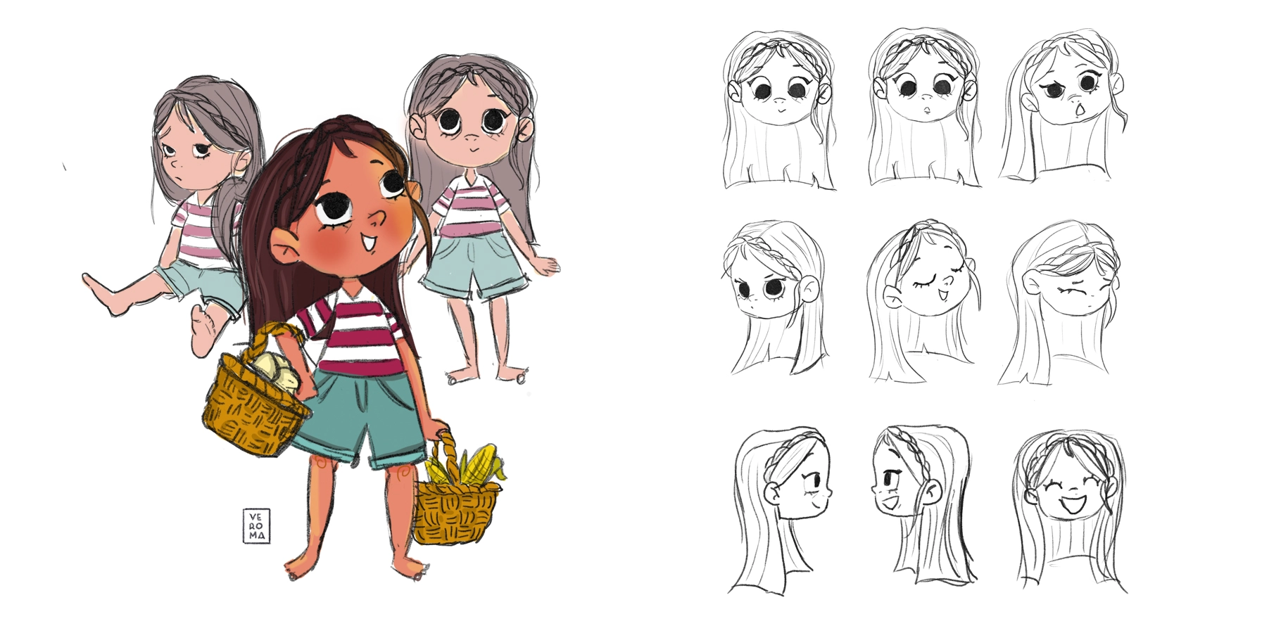 Proyecto Ilustración Infantil Chavela Desarrollo de personaje